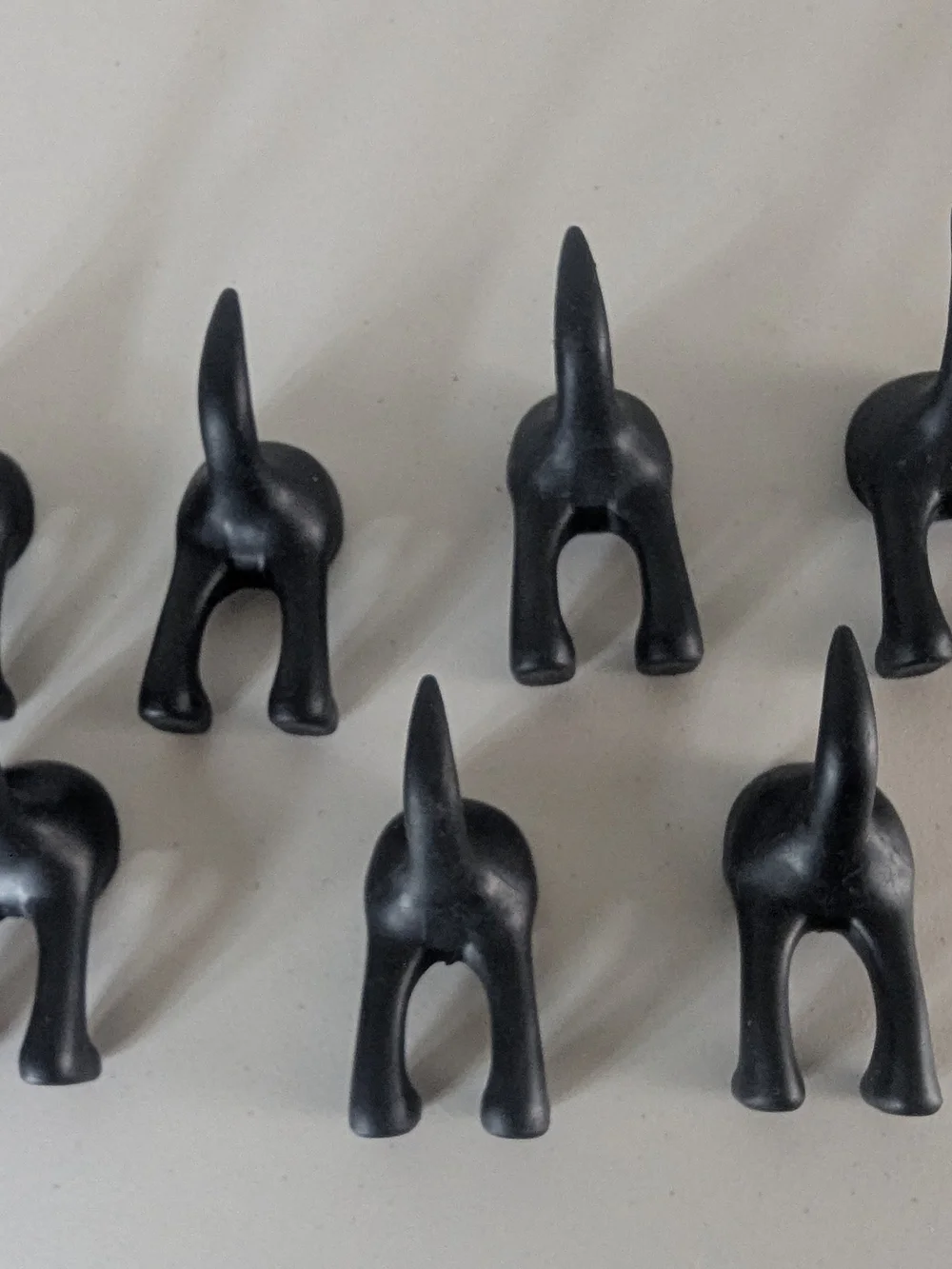 IKEA Dog Tail Wall Hooks Black Set 7 Modern Wall Hooks Entryway Kids Room Decor